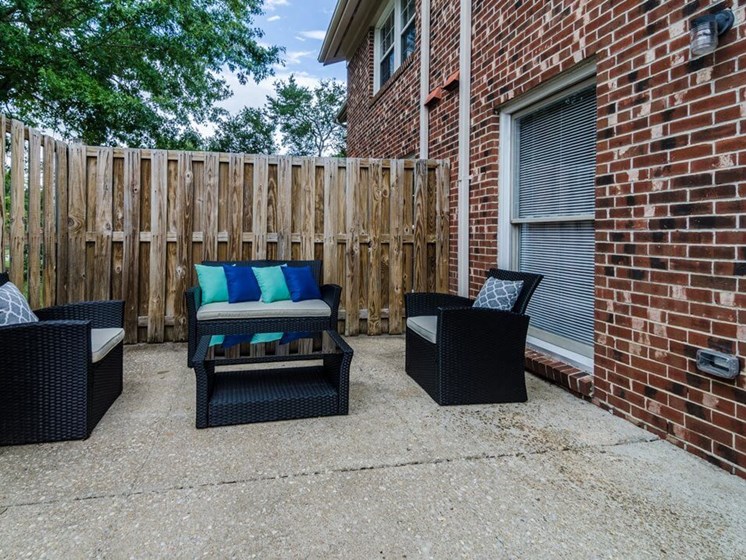 private patio/balcony at Forest Hills apartments